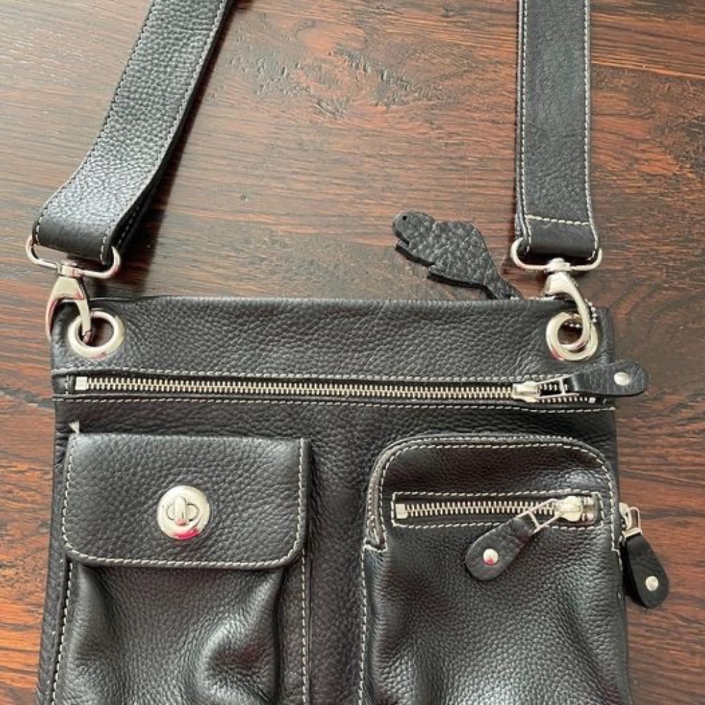 Roots Leather Crossbody Bag